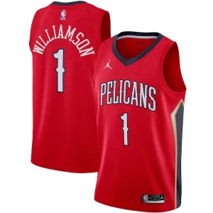 Zion Williamson New Orleans Pelicans Jordan Brand 2020/21 Swingman Jersey Statement Edition Red Chic