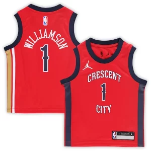 Zion Williamson New Orleans Pelicans Jordan Brand Preschool 2022/23 Replica Jersey Statement Edition Red Fabulous