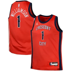 Zion Williamson New Orleans Trendy Pelicans Jordan Brand Swingman Jersey Statement Red