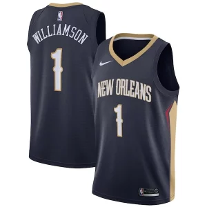 Zion Williamson New Orleans Pelicans Nike 2019 NBA Gorgeous Draft First Round Pick Swingman Jersey Navy Icon Edition/White